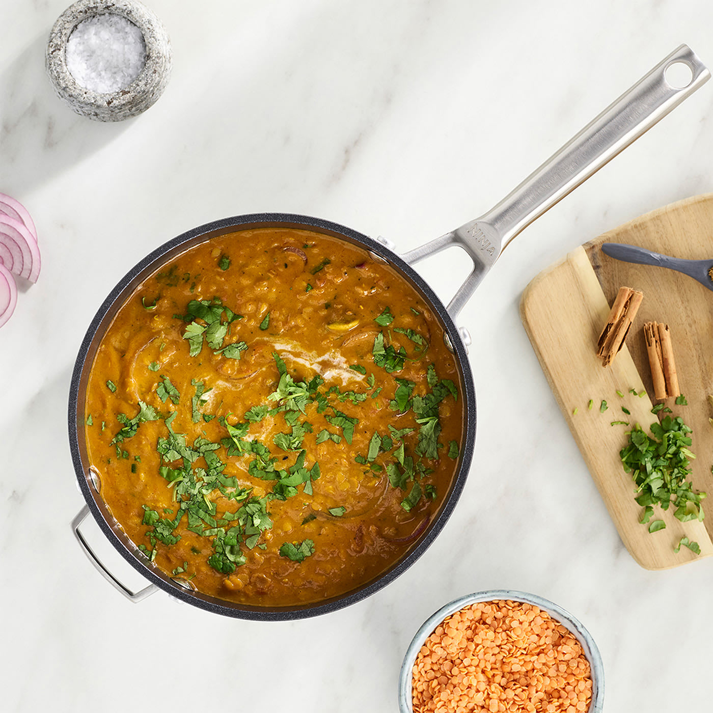 Ninja ZEROSTICK Stackable 3Piece Saucepan Set Ninja UK